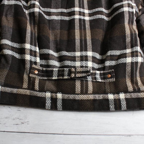Levi Strauss Men's Plaid Trucker Jacket Size XL Wool Blend Sherpa Lined - Picture 7 of 7